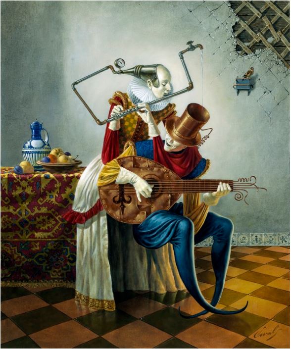 Michael Cheval Distilled Blues (SN) (Stretched)